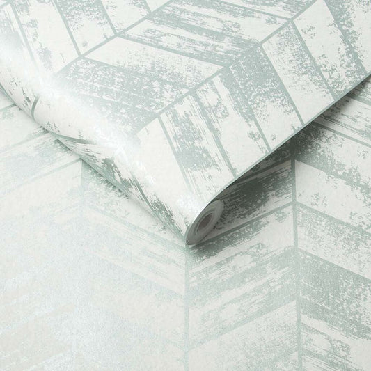 105124 - Insignia Wallpaper - Mint - Graham & Brown
