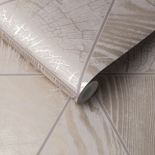 105242 - Geo Grain Wallpaper - Ash - Graham & Brown