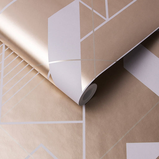 105244 - Graphic Wallpaper - Blush - Graham & Brown