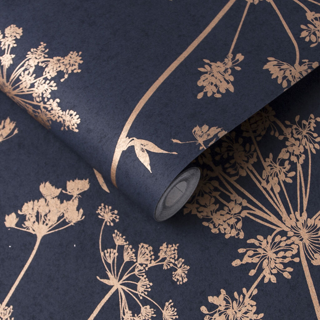 105581 - Anthriscus Wallpaper - Dusk - Graham & Brown