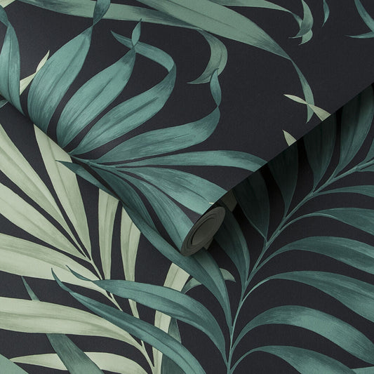 105660 - Yasuni Wallpaper - Midnight - Graham & Brown