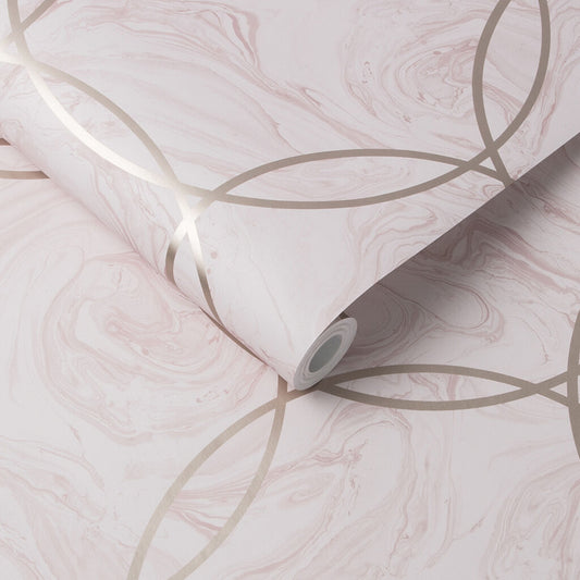 105756 - Aqueous Geo Wallpaper - Quartz - Graham & Brown