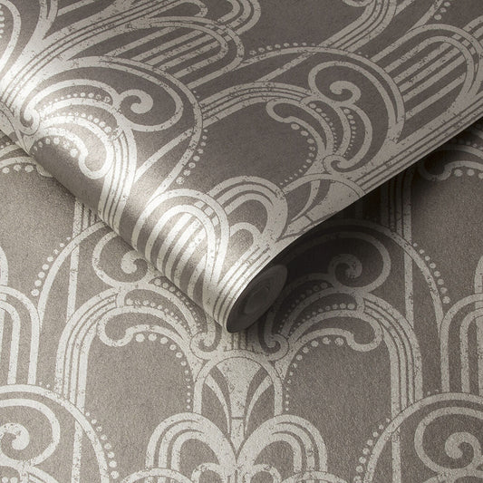 105921 - Art Deco Wallpaper - Natural - Graham & Brown