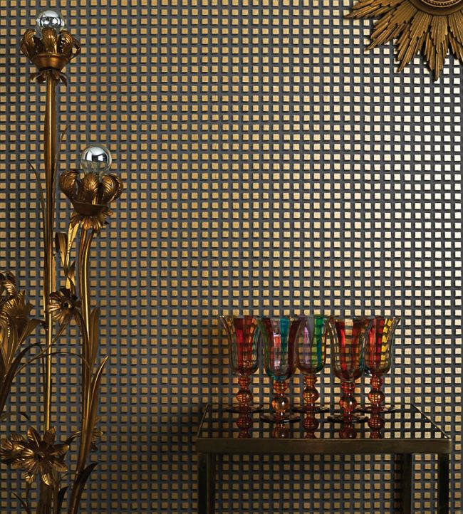 Mosaic Room Wallpaper - Brown