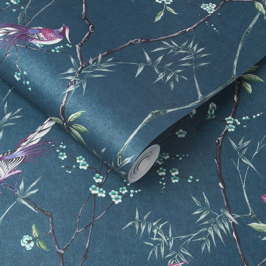 106390 - Tori Wallpaper - Teal - Graham & Brown