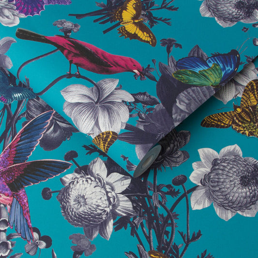 106432 - Jardin Wallpaper - Teal - Graham & Brown