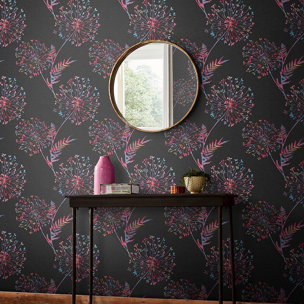 106433 - Wish Wallpaper - Black - Graham & Brown
