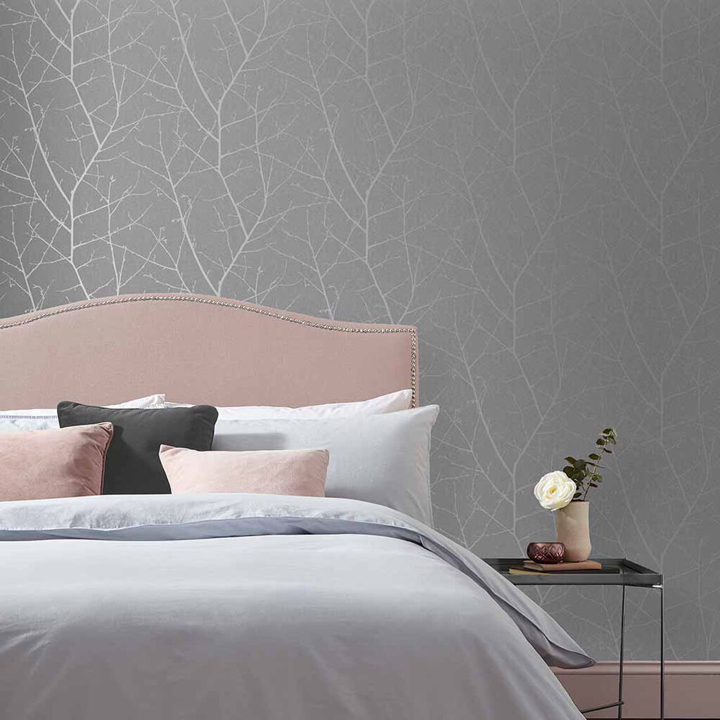 107583 - Boreas Wallpaper - Deep Grey - Graham & Brown