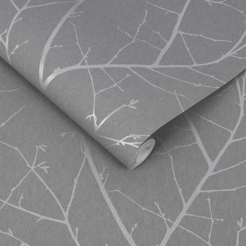107583 - Boreas Wallpaper - Deep Grey - Graham & Brown