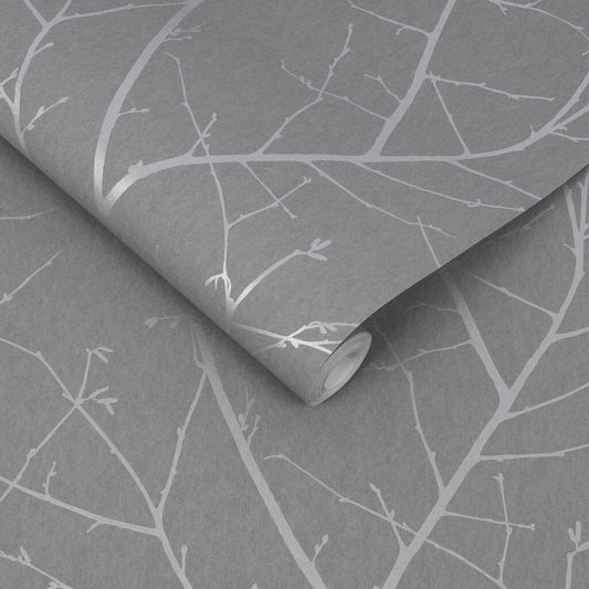 107583 - Boreas Wallpaper - Deep Grey - Graham & Brown