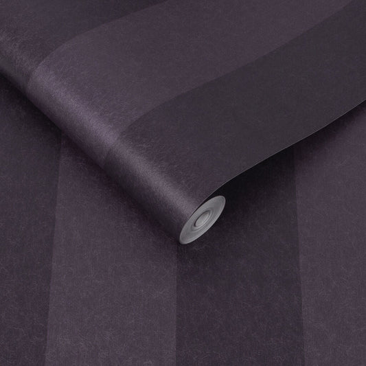 107593 - Heritage Stripe Wallpaper - Plum - Graham & Brown