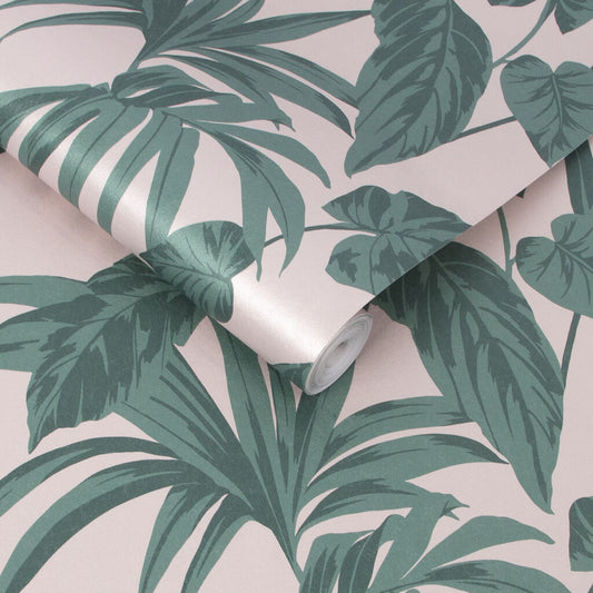 107608 - Palma Wallpaper - Blush - Graham & Brown