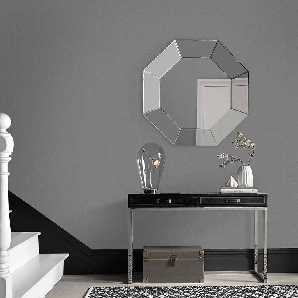 107628 - Shadow Plain Wallpaper - Charcoal - Graham & Brown