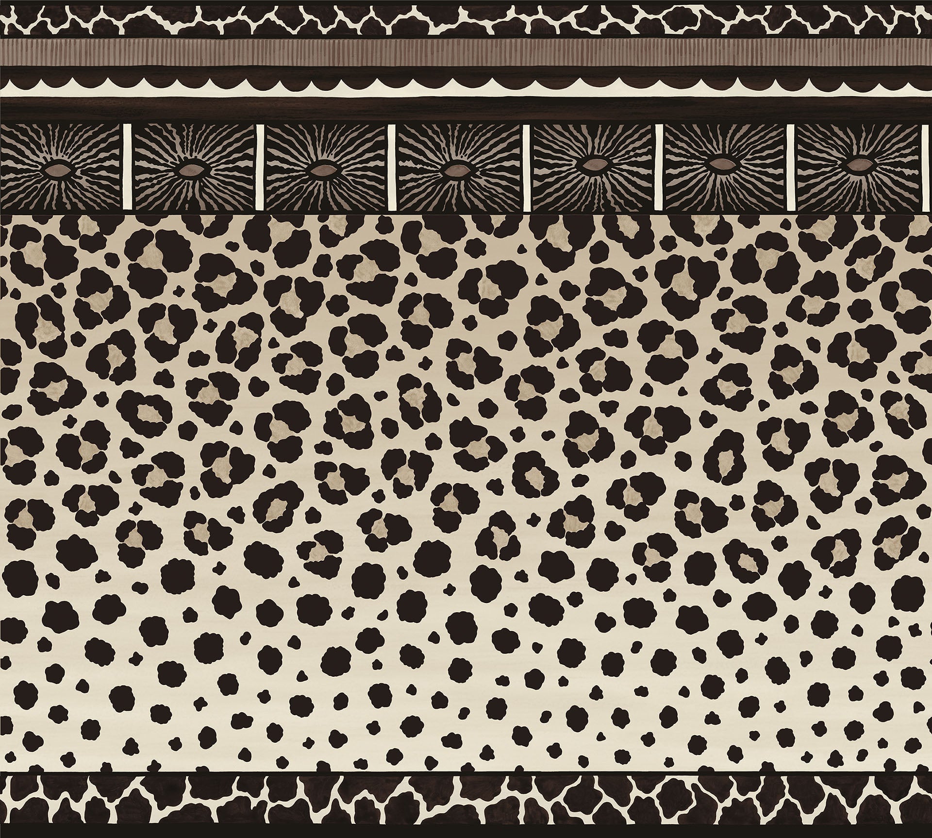 Zulu Border Wallpaper - Black - Cole & Son