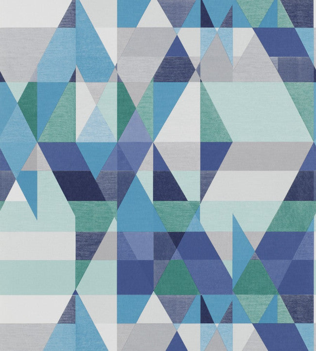 Axis Wallpaper - Sapphire / Turquoise / Slate