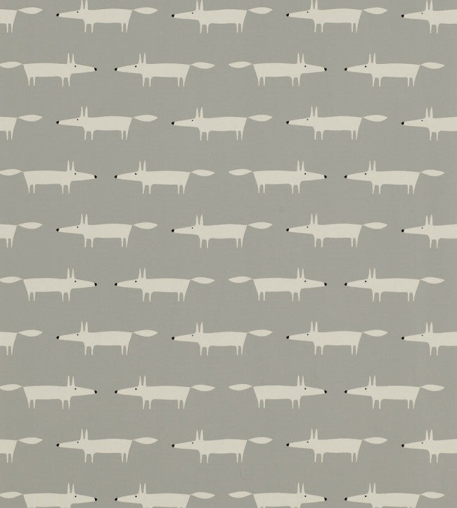 Little Fox Wallpaper - Silver