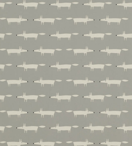 Little Fox Wallpaper - Silver