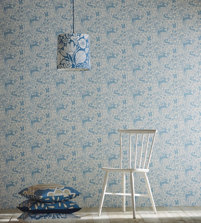 Kelda Room Wallpaper - Cobalt