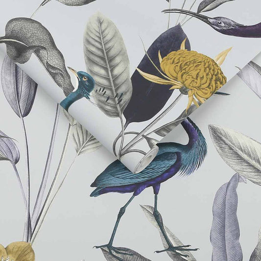 111721 - Glasshouse Wallpaper - Soft Grey - Graham & Brown