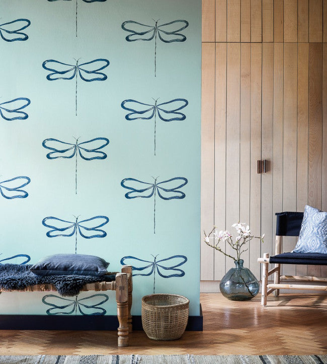 Dragonfly Room Wallpaper - Liquorice