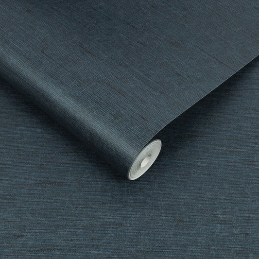 112021 - Silk Texture Wallpaper - Navy - Graham & Brown