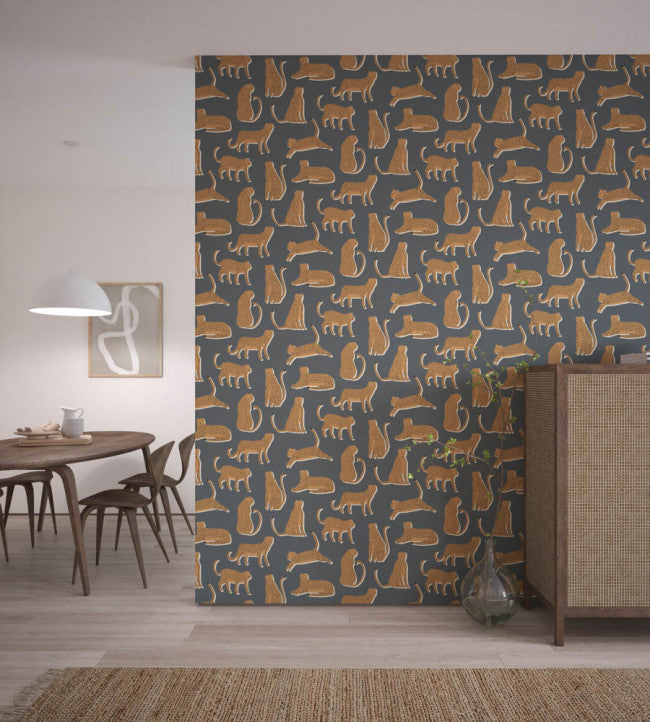Lionel Room Wallpaper - Denim