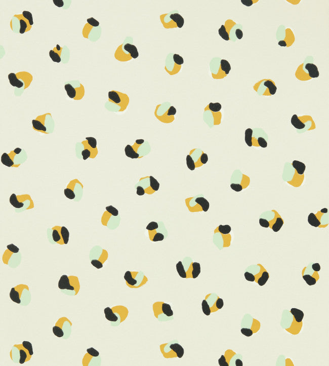 Leopard Dots Wallpaper - Pebble / Sage