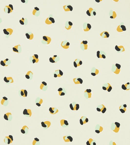 Leopard Dots Wallpaper - Pebble / Sage