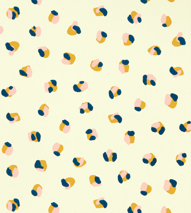 Leopard Dots Wallpaper - Pebble / Milkshake