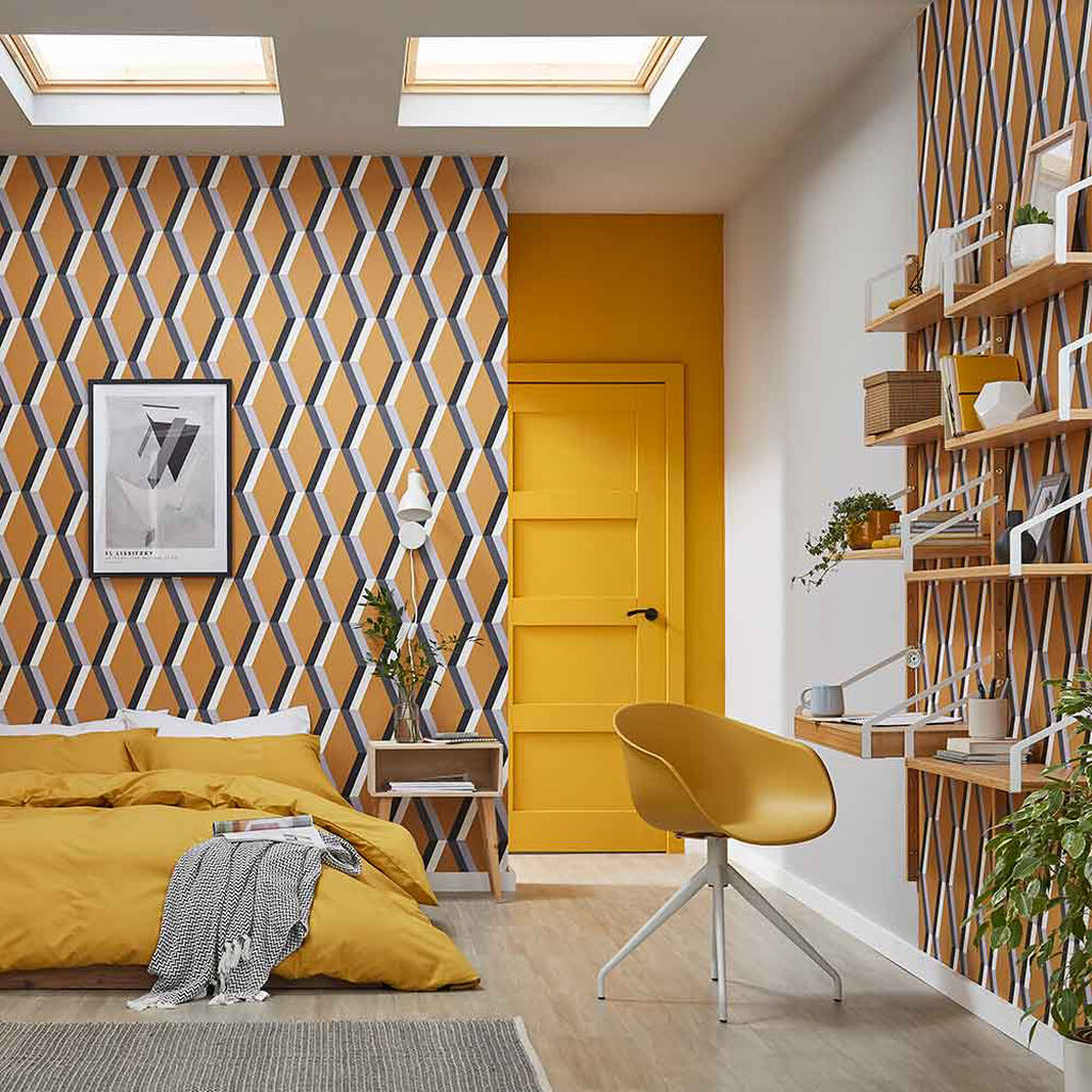 113948 - Cirque Wallpaper - Sunshine - Graham & Brown