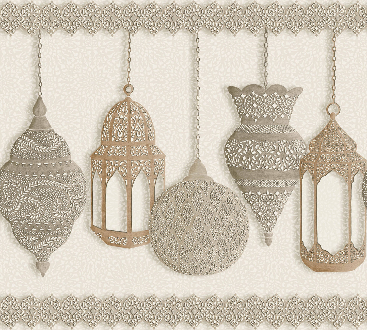 Fez Border Wallpaper - Cream - Cole & Son