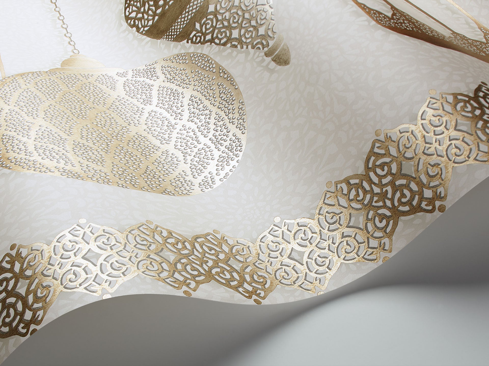 Fez Border Room Wallpaper - Cream