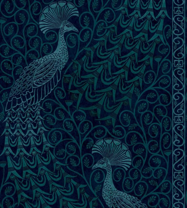 Pavo Parade Wallpaper - Blue - Cole & Son