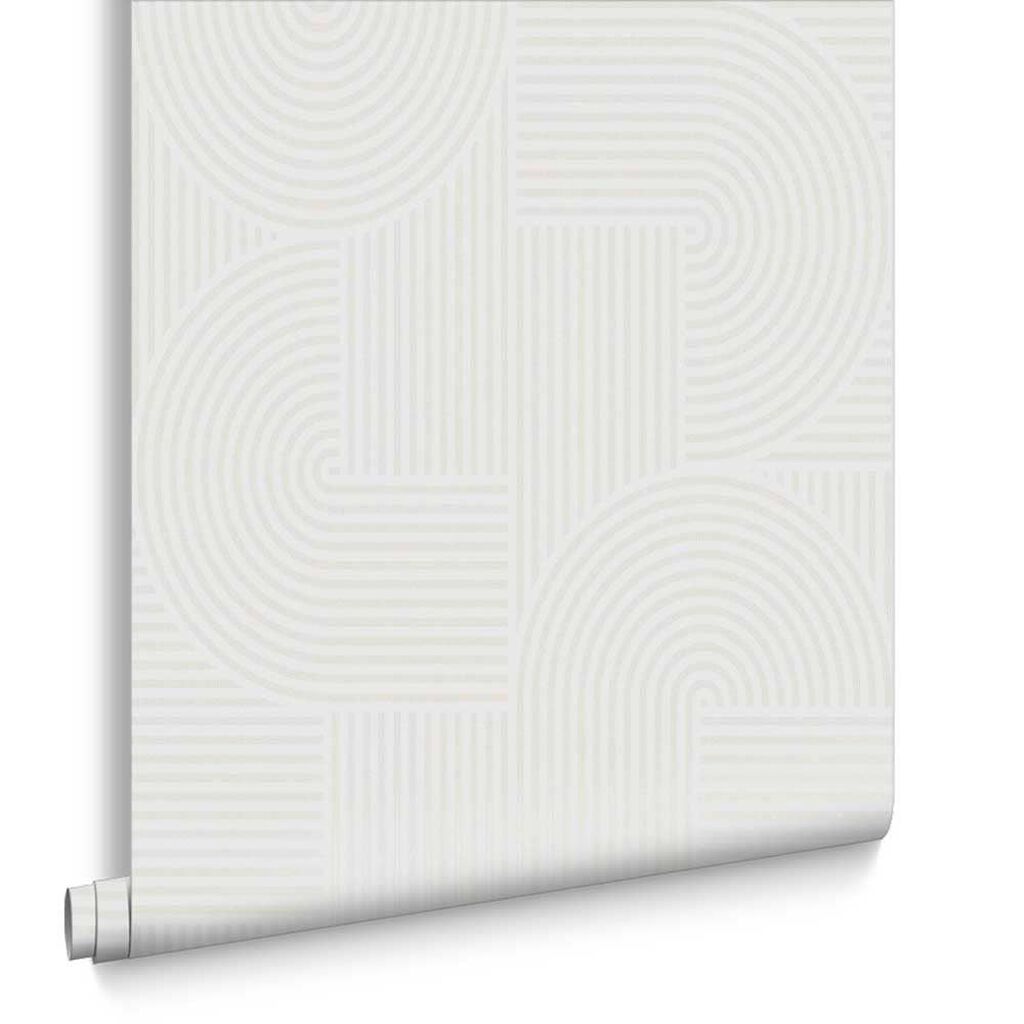 118042 - Centra Wallpaper - White - Graham & Brown