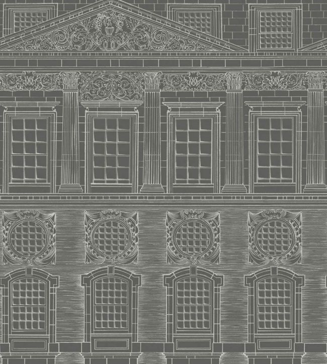 Wren Architecture Wallpaper - Black - Cole & Son