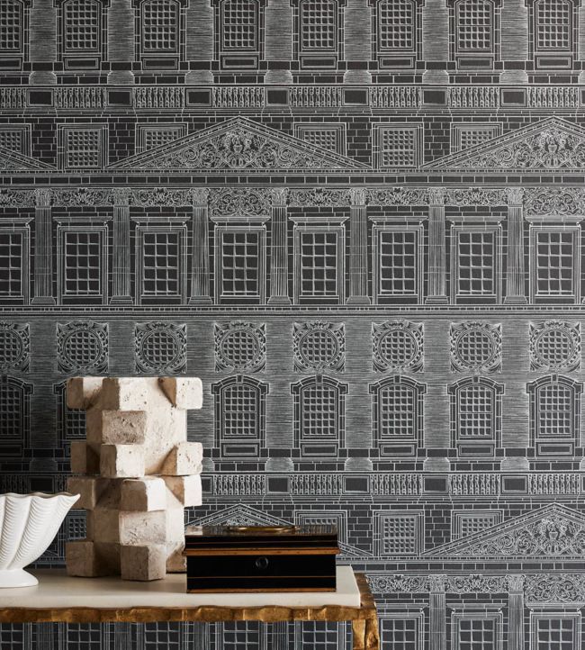 Wren Architecture Room Wallpaper - Black