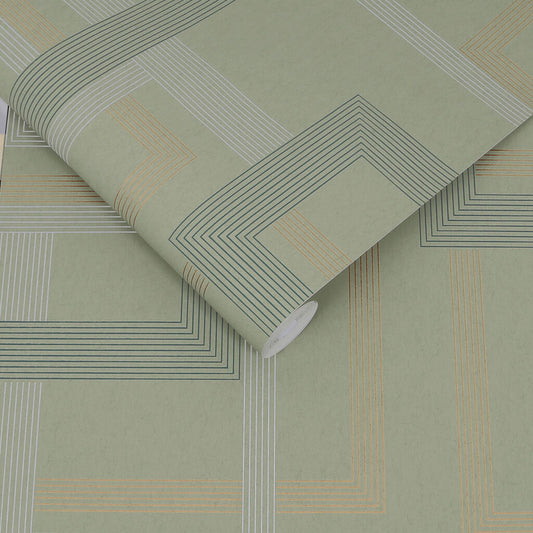 119685 - Entwine Wallpaper - Sage - Graham & Brown
