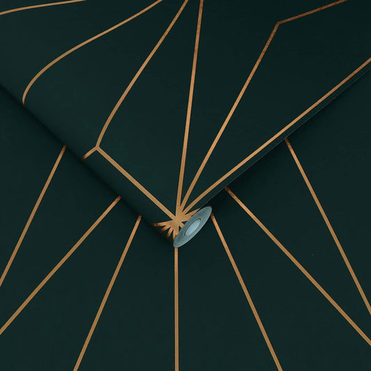 119801 - Harmony Wallpaper - Emerald - Graham & Brown