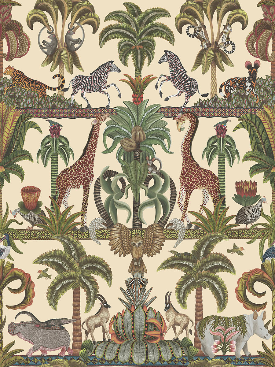 Afrika Kingdom Wallpaper- Multicolor