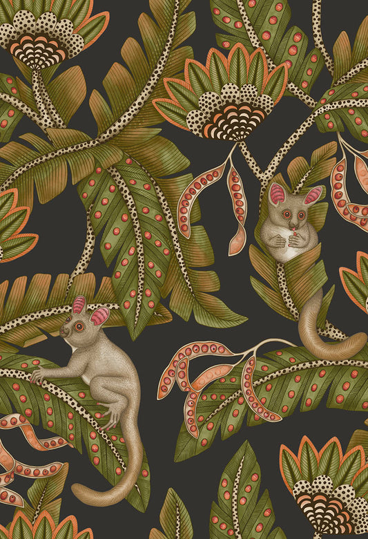 Bush Baby Wallpaper - Green - Cole & Son