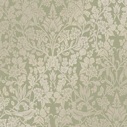 120625 - Hartley Damask Wallpaper - Sage - Graham & Brown