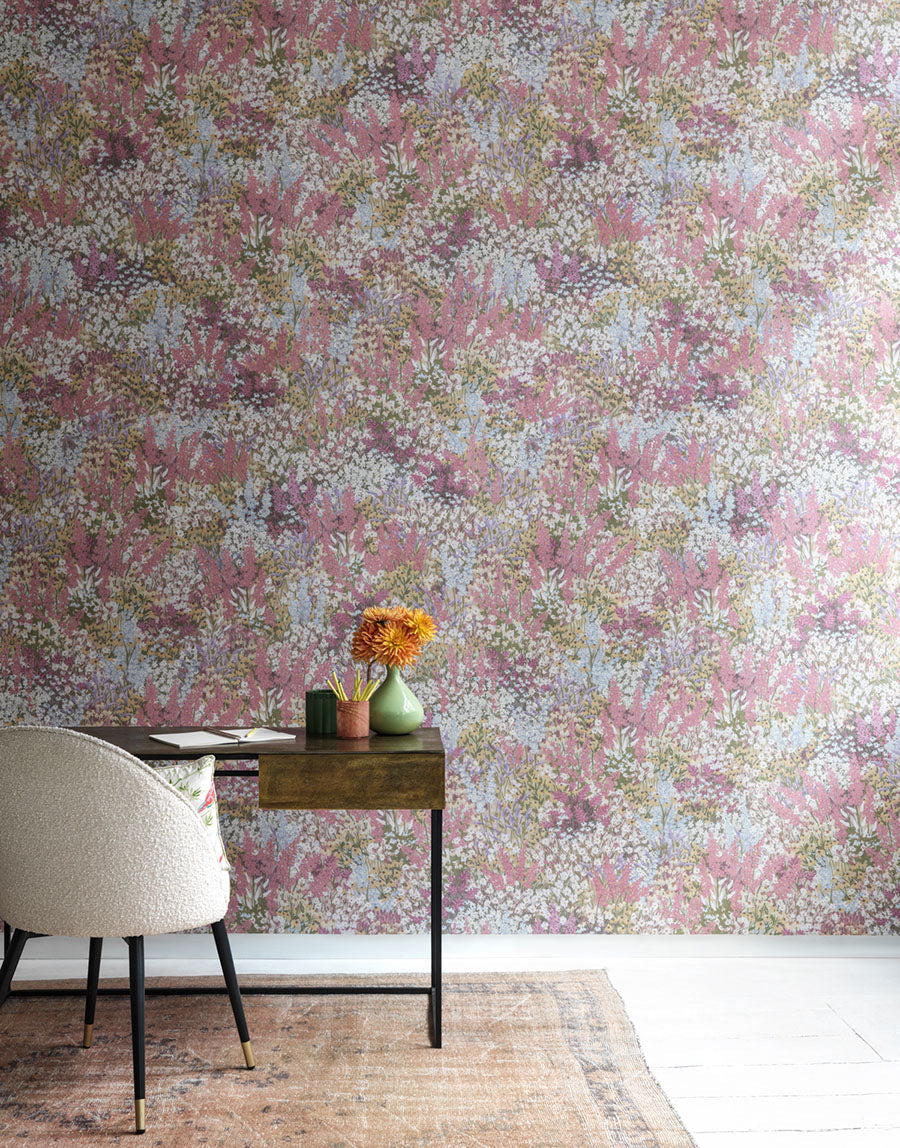 Grande Fleur Room Wallpaper -  Pink