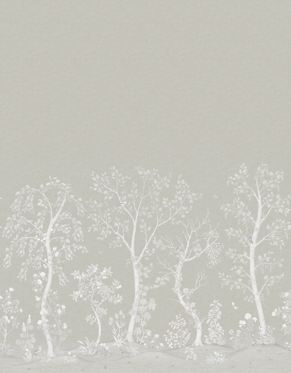 Seasonal Woods Wallpaper - Gray