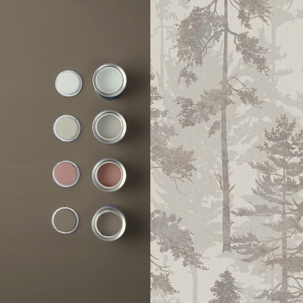 121421 - Norse Forest Wallpaper - Stone - Graham & Brown