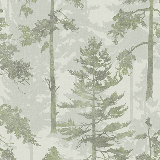 121422 - Norse Forest Wallpaper - Green - Graham & Brown