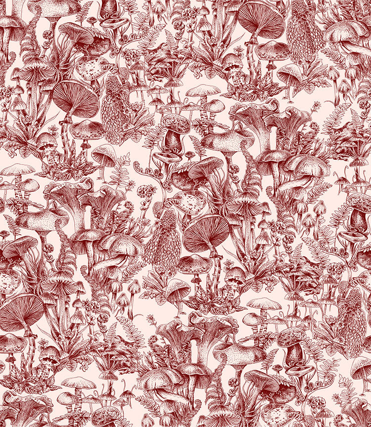 Fungi Forest Wallpaper - Pink - Cole & Son