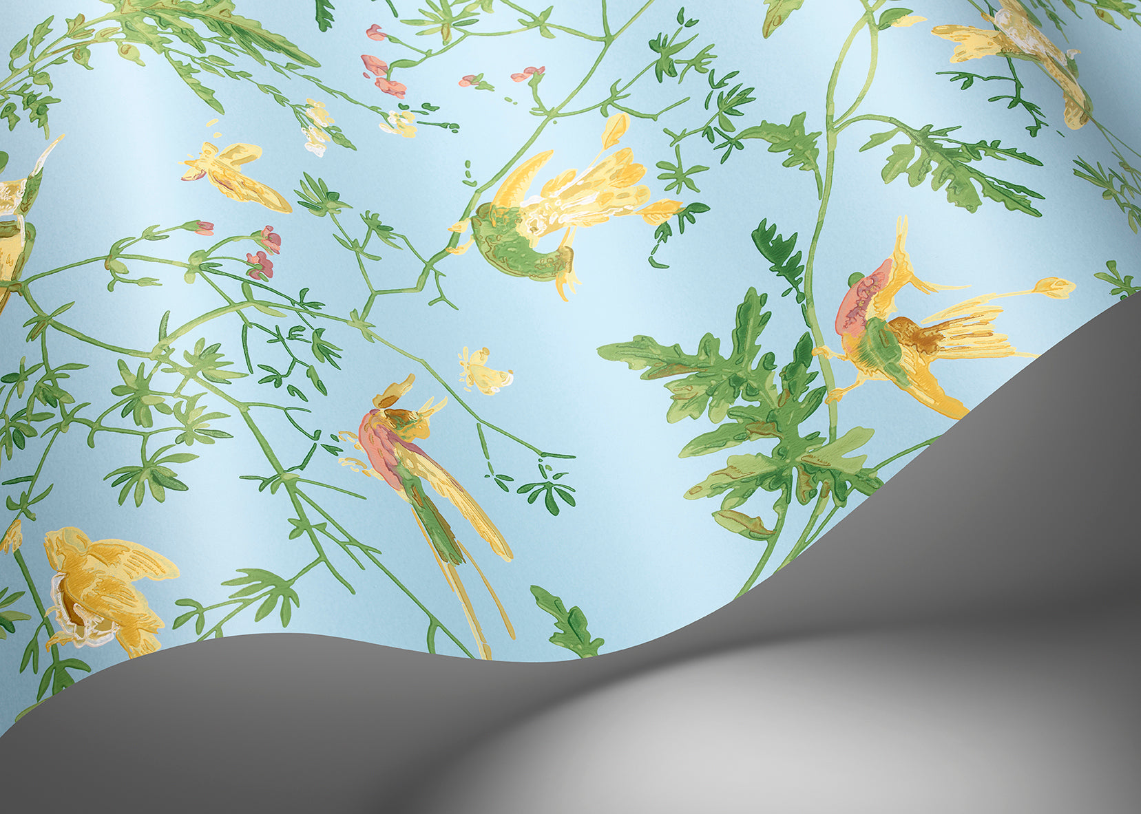 Hummingbirds Wallpaper - Blue - Cole & Son