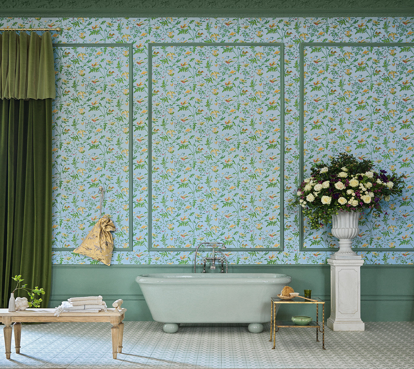 Hummingbirds Wallpaper - Blue - Cole & Son