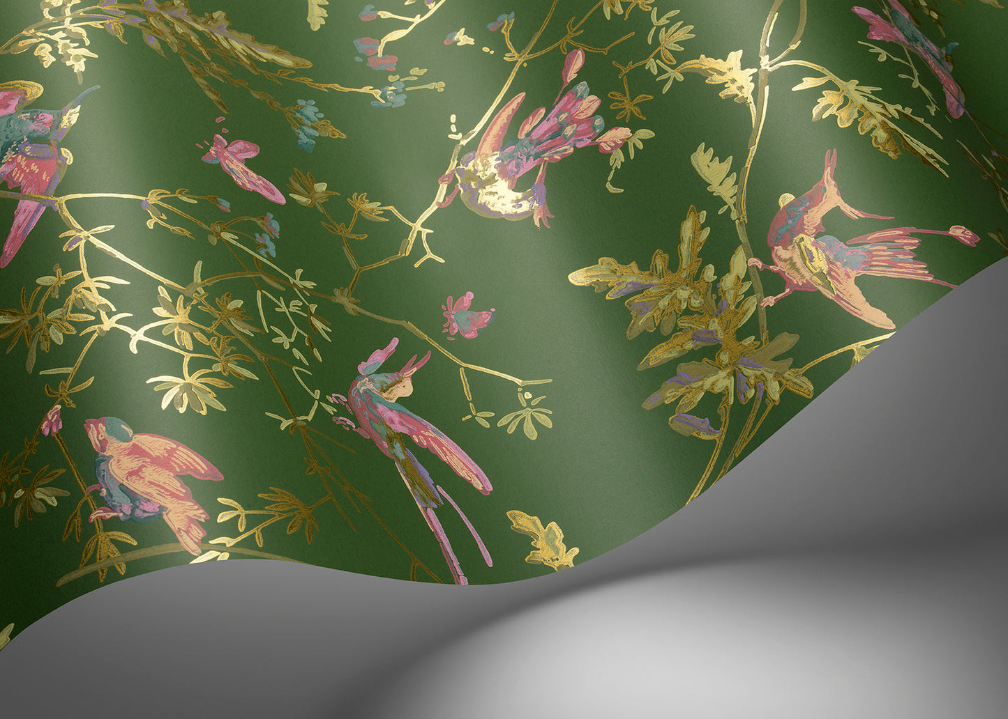 Hummingbirds Wallpaper - Green - Cole & Son