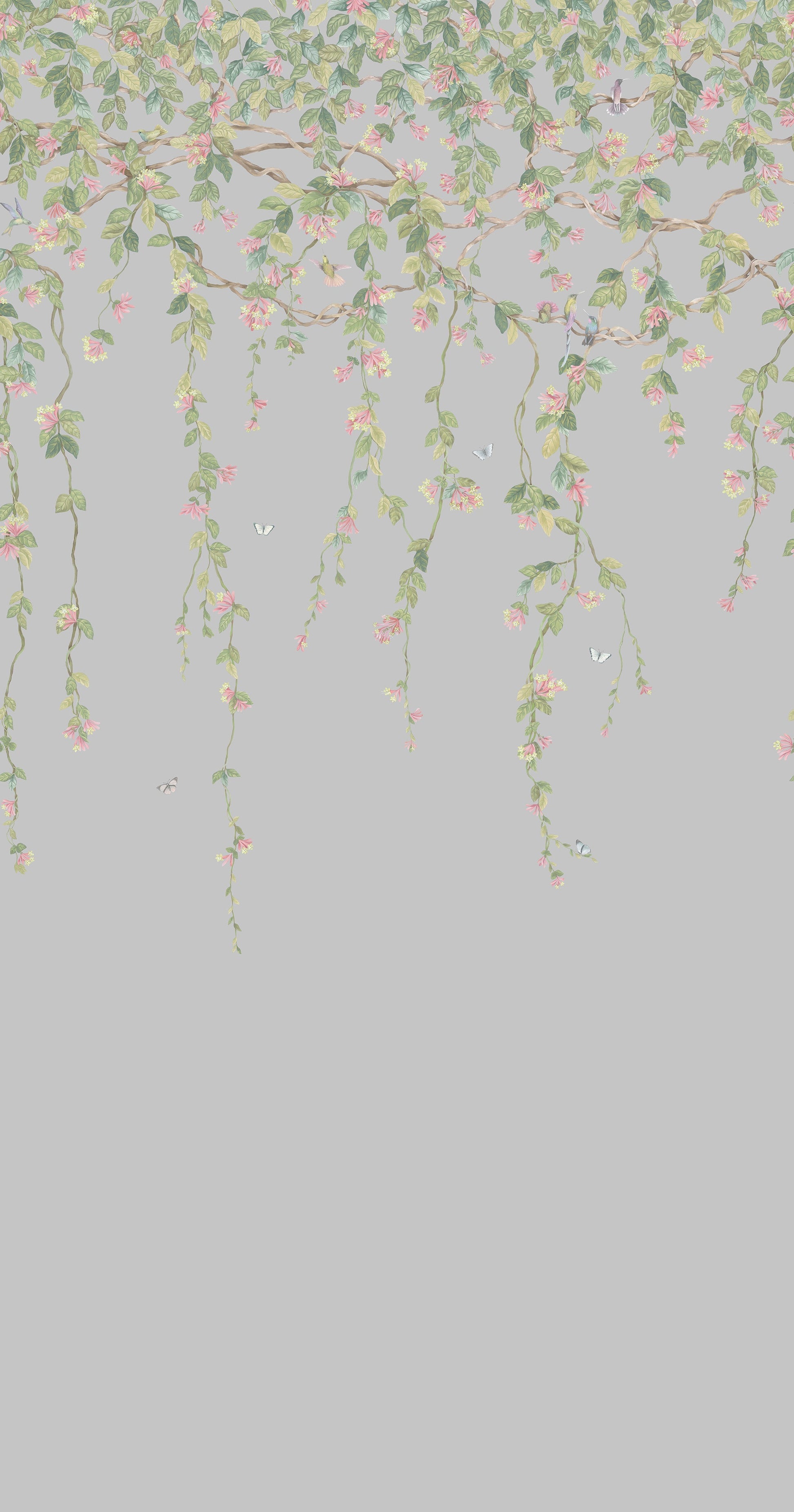 Hummingbirds Flora Wallpaper - Purple - Cole & Son